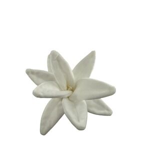 CJ Hendry Flower Market Plush Tulip White Green Cle de Peau Beaute Art  19"